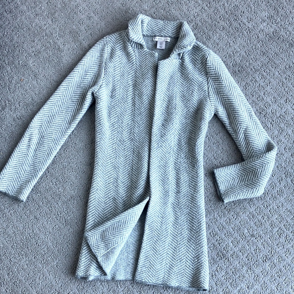 Women's Blue Herringbone Sweater